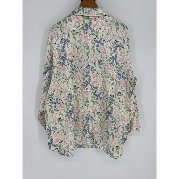 Vintage Women’s Cabernet Sleepwear Button Up Long Sleeve Tunic SIZE 1X - Picture 2 of 7